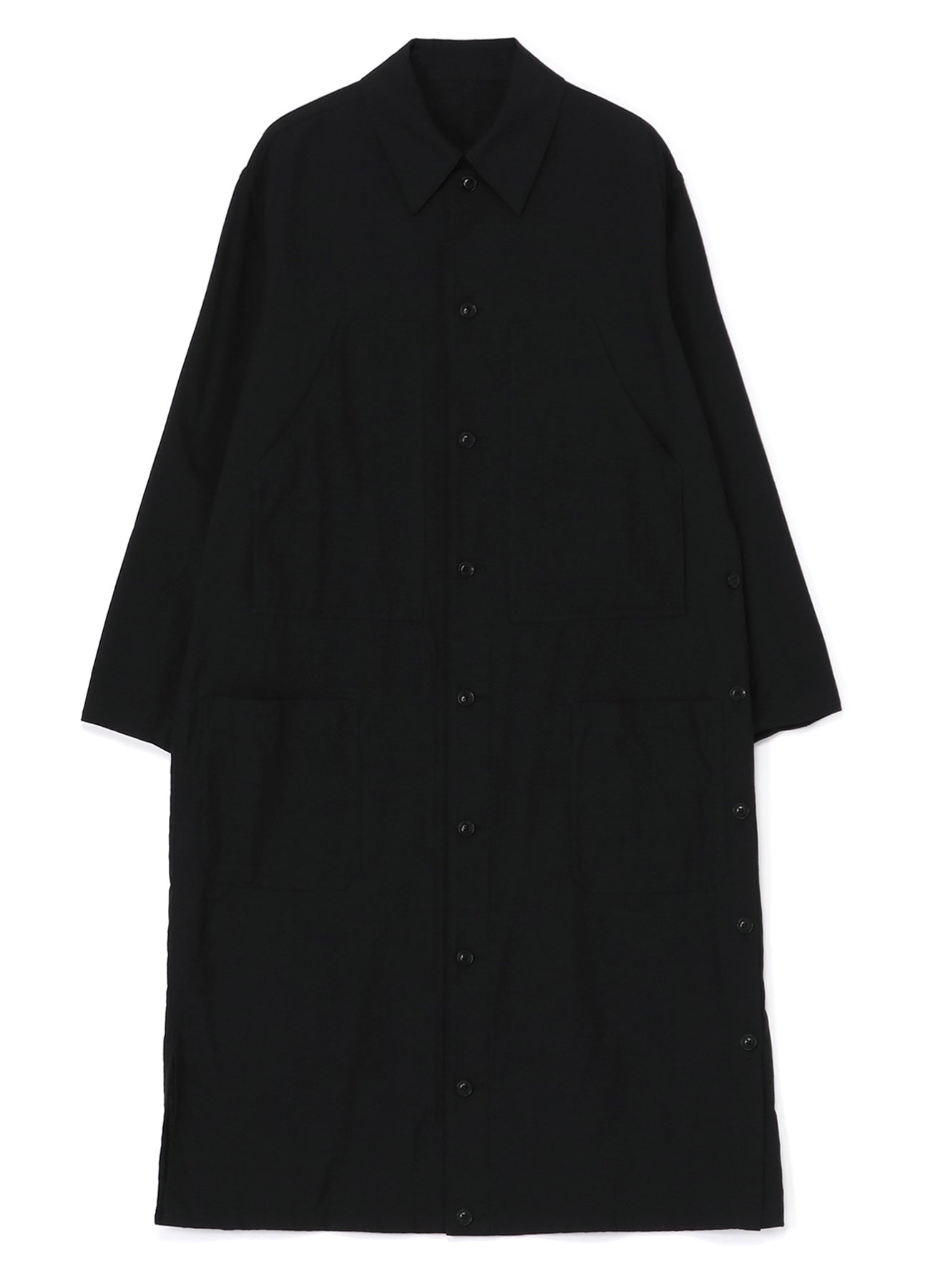 [Y's-Black Name]KHADI SIDE VENT WORK SHIRT COAT