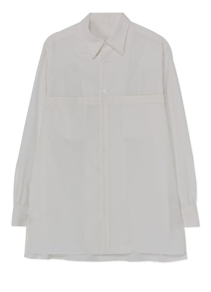 [Y's-Black Name]KHADI TAPE FLAP POCKET SHIRT