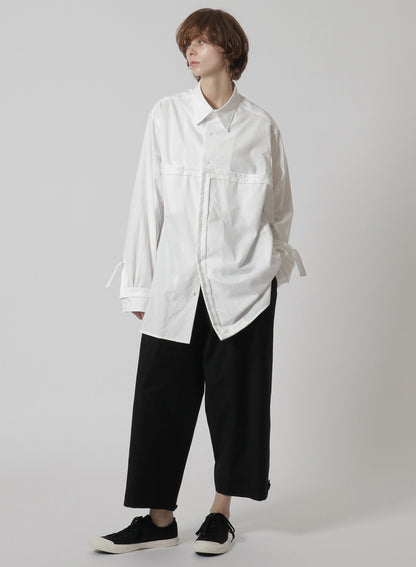 [Y's-Black Name]KHADI TAPE FLAP POCKET SHIRT