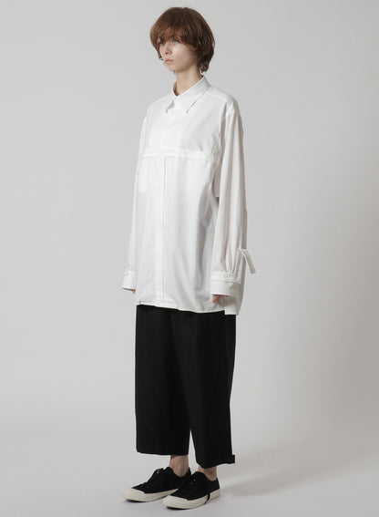 [Y's-Black Name]KHADI TAPE FLAP POCKET SHIRT