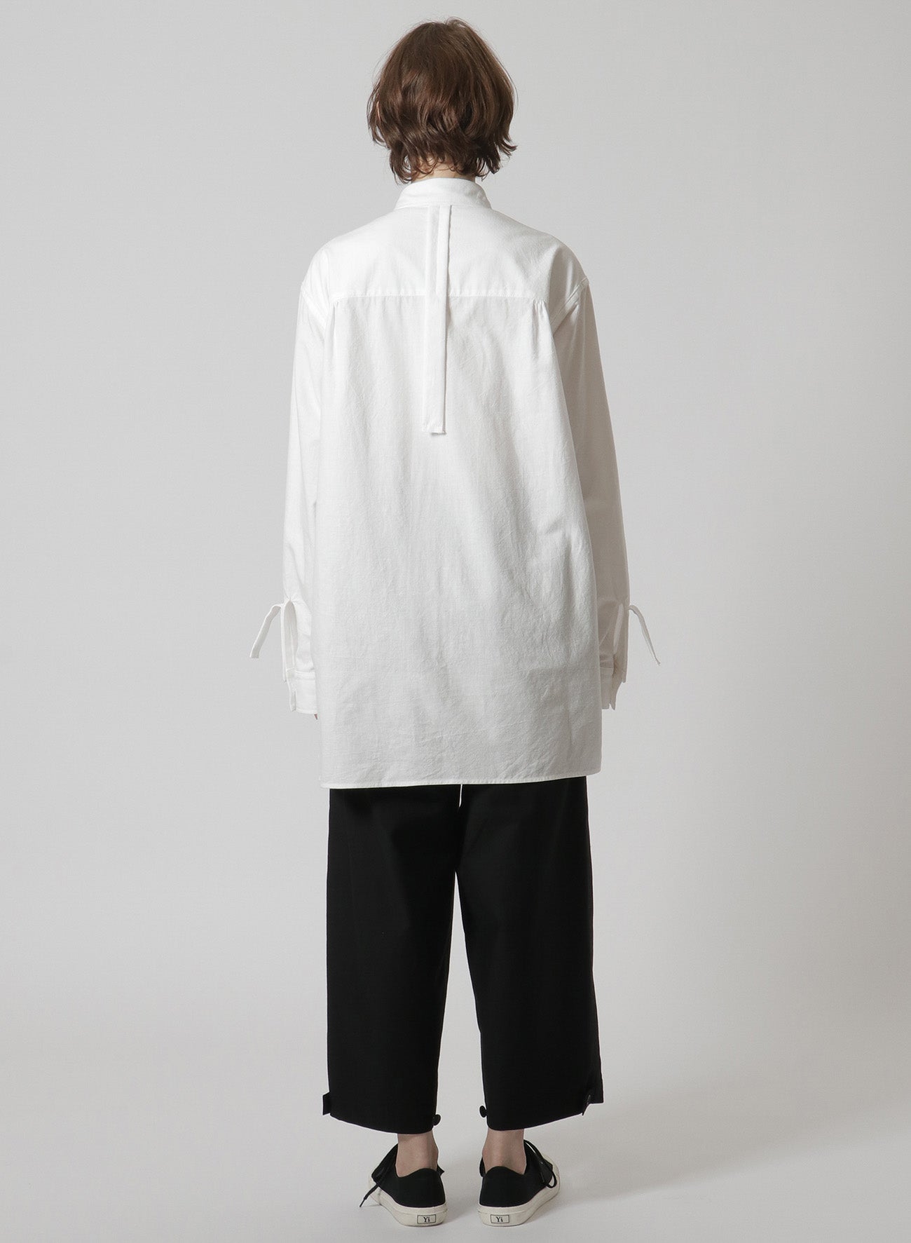 [Y's-Black Name]KHADI TAPE FLAP POCKET SHIRT