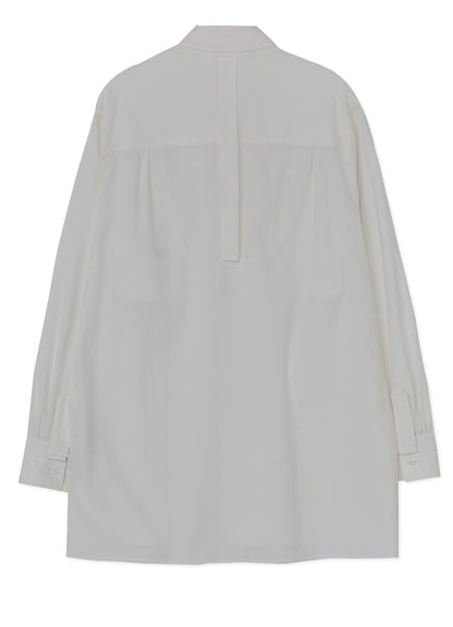 [Y's-Black Name]KHADI TAPE FLAP POCKET SHIRT