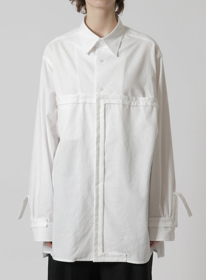 [Y's-Black Name]KHADI TAPE FLAP POCKET SHIRT