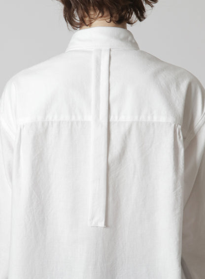 [Y's-Black Name]KHADI TAPE FLAP POCKET SHIRT