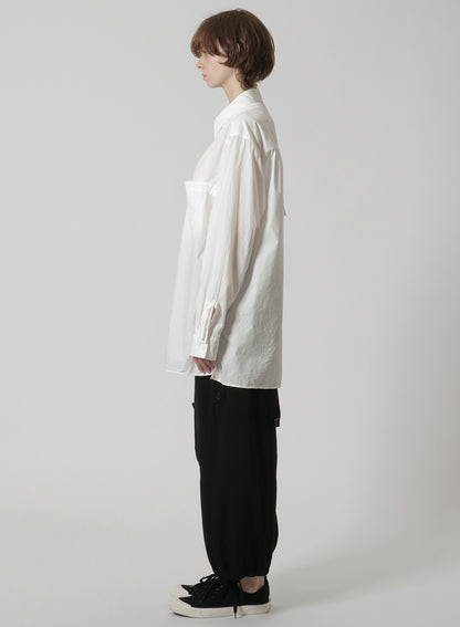 [Y's-Black Name]COTTON TAPE FLAP POCKET SHIRT