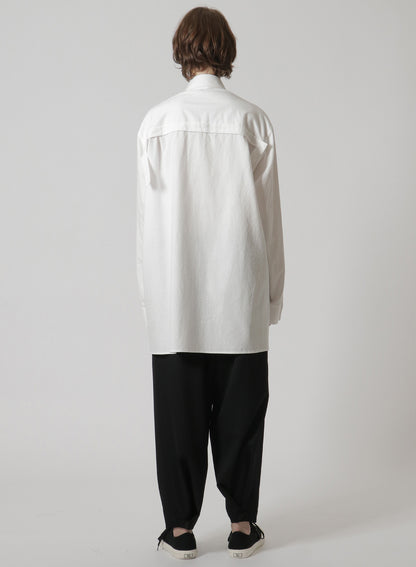 [Y's-Black Name]KHADI TAPE SNAP SHIRT