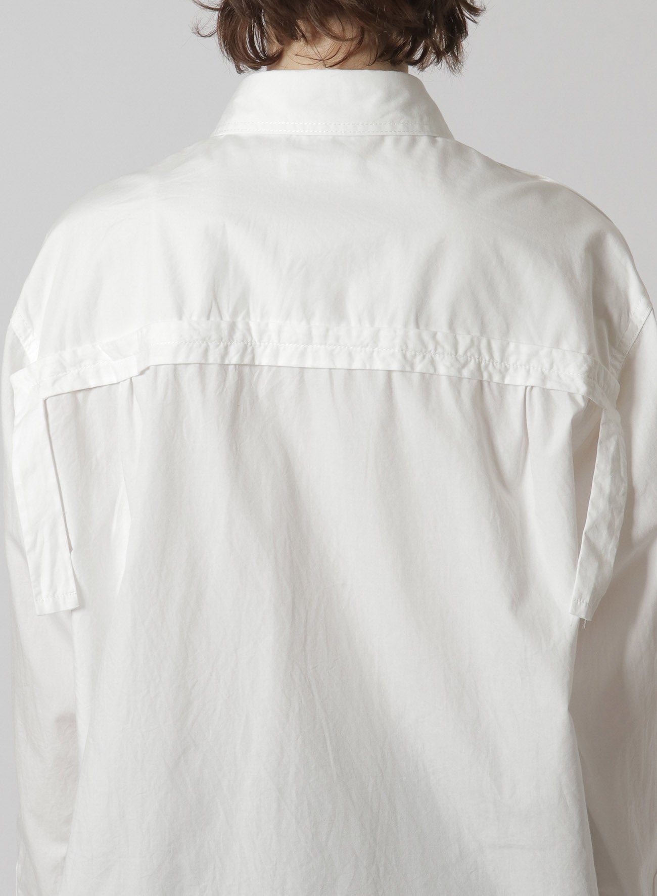 [Y's-Black Name]COTTON TAPE SNAP SHIRT