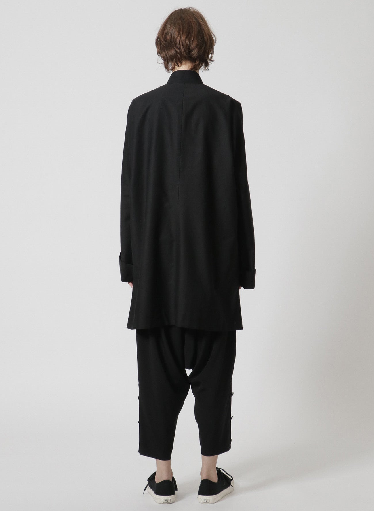 [Y's-Black Name]BLACK TWILL CHINA SHIRT