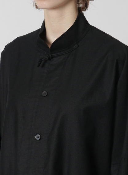 [Y's-Black Name]BLACK TWILL CHINA SHIRT