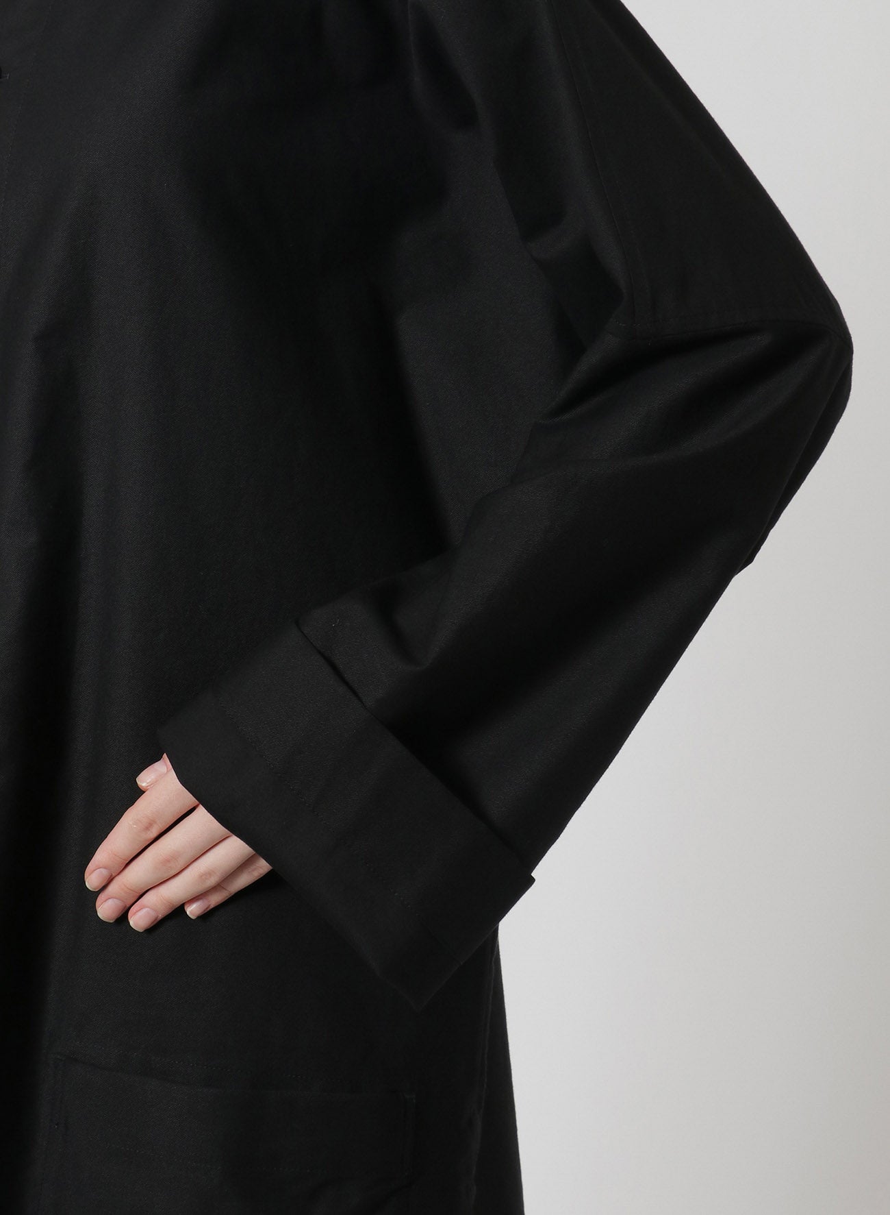 [Y's-Black Name]BLACK TWILL CHINA SHIRT