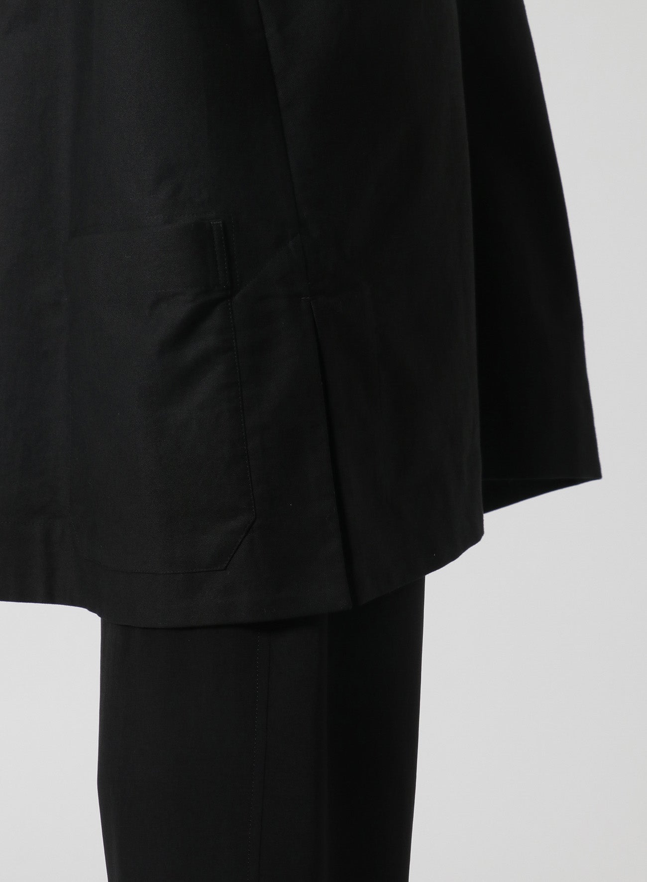 [Y's-Black Name]BLACK TWILL CHINA SHIRT