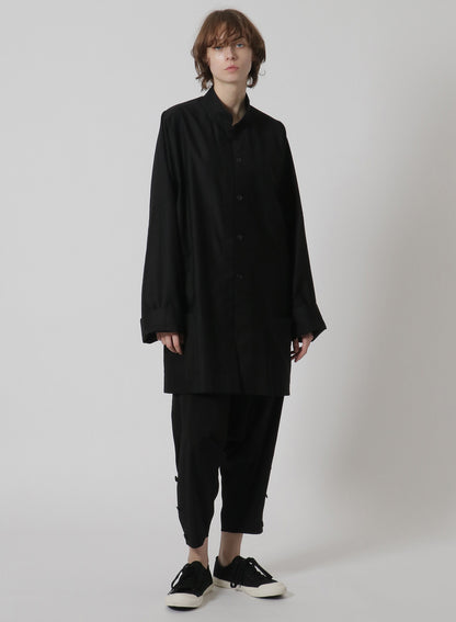 [Y's-Black Name]BLACK TWILL CHINA SHIRT