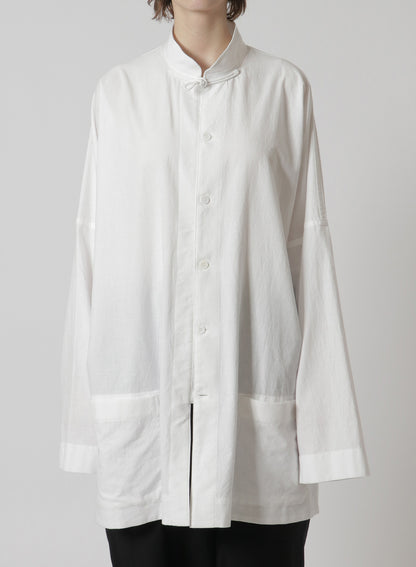 [Y's-Black Name]KHADI CHINA SHIRT