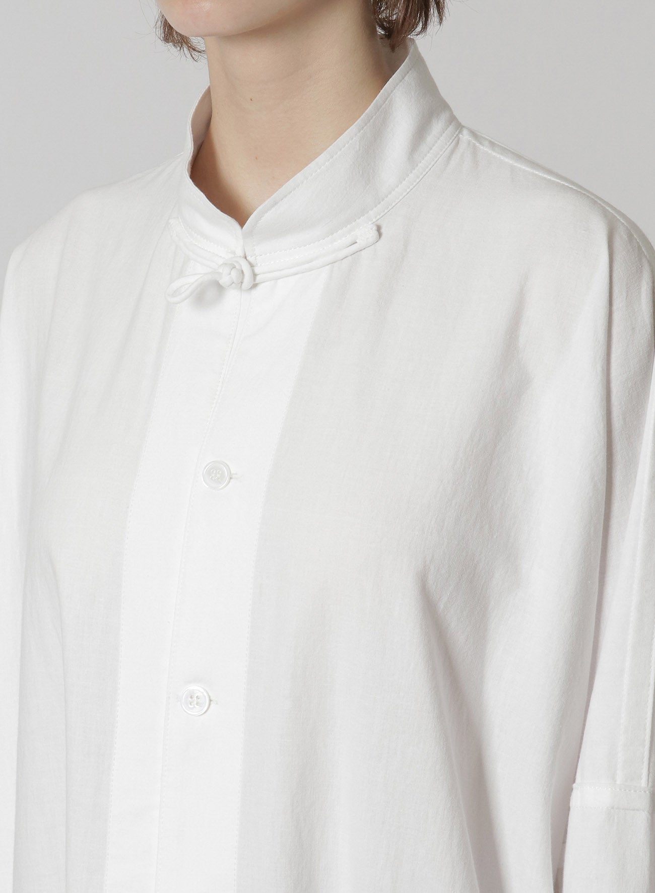 [Y's-Black Name]KHADI CHINA SHIRT