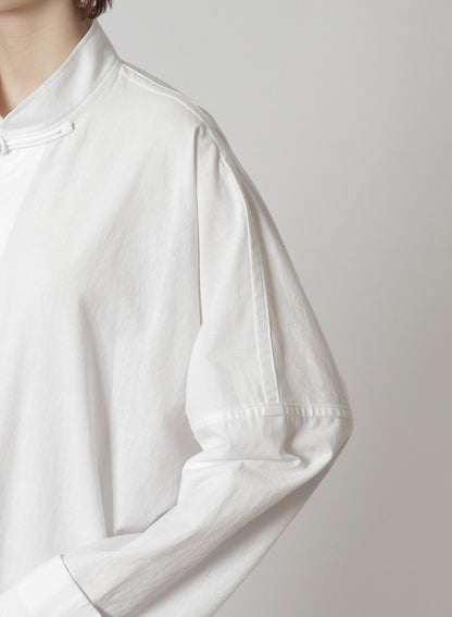 [Y's-Black Name]KHADI CHINA SHIRT