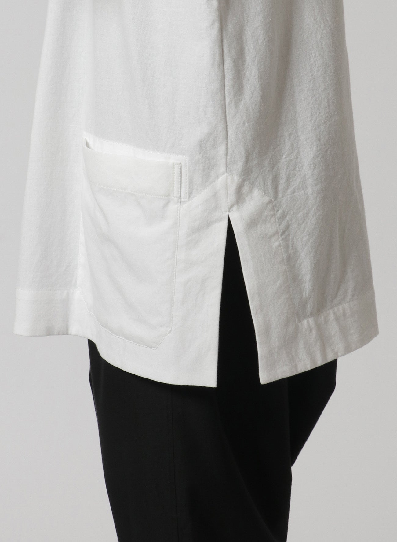 [Y's-Black Name]KHADI CHINA SHIRT