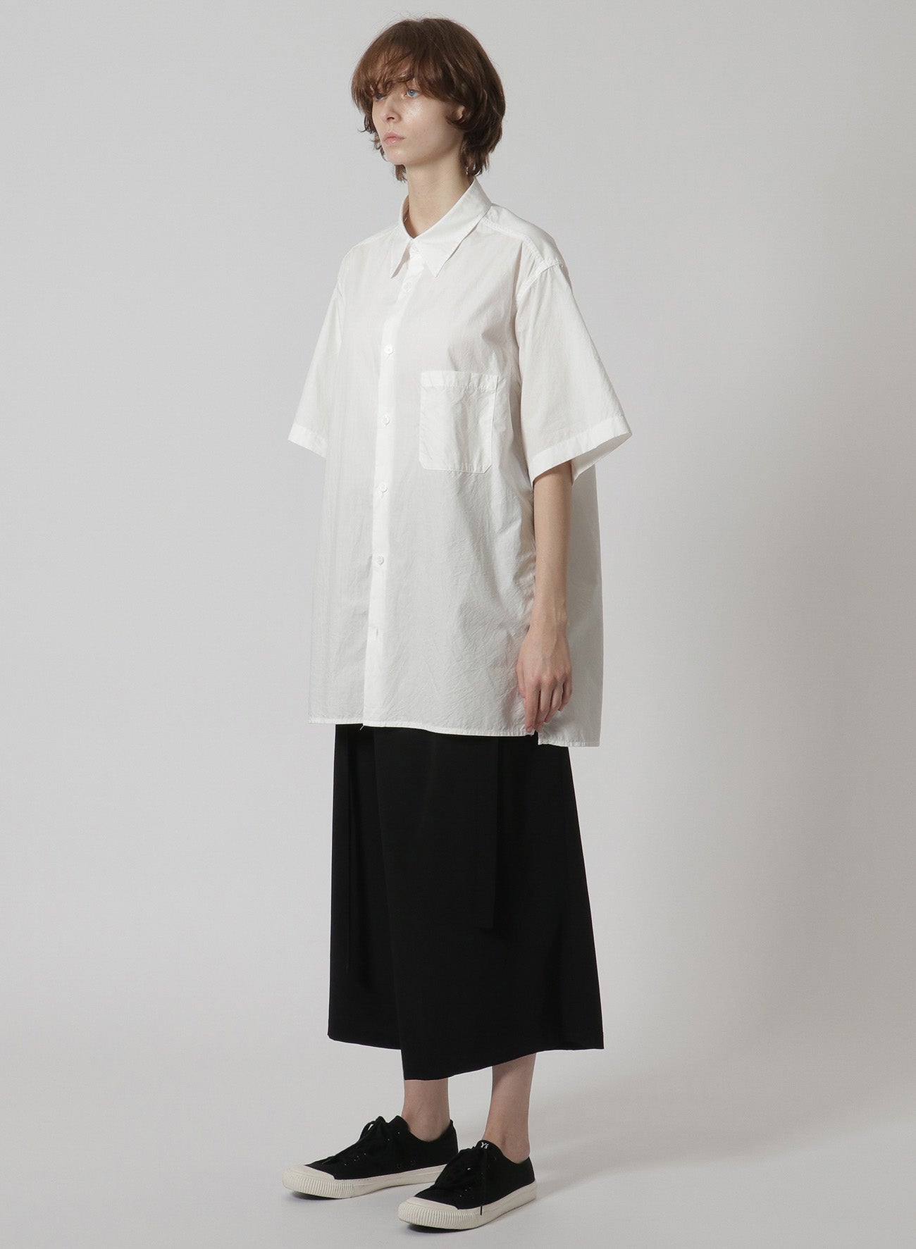 [Y's-Black Name]COTTON STANDARD SHORT SLEEVE SHIRT