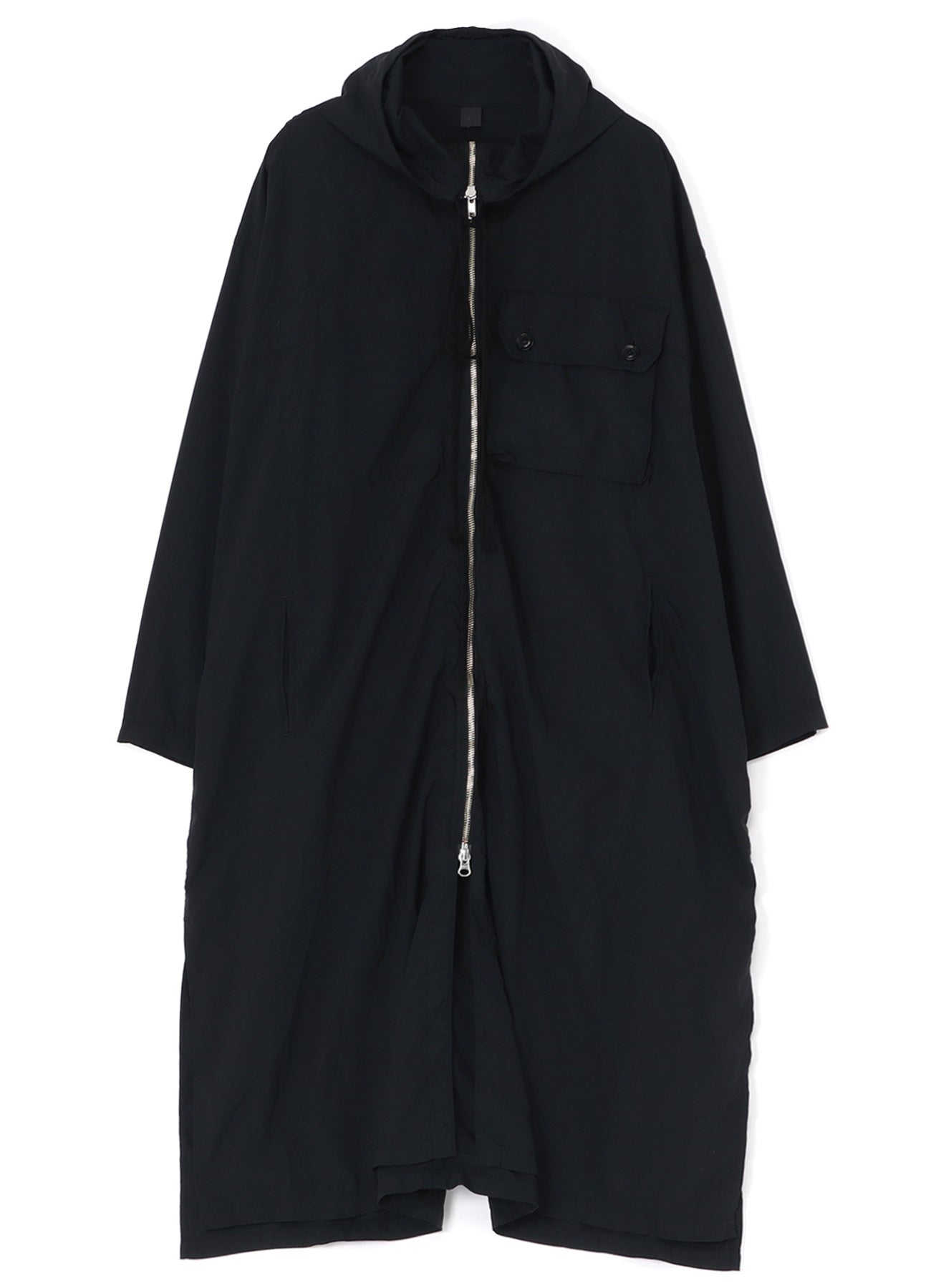 TYPEWRITER POLYESTER HOODED DRESS