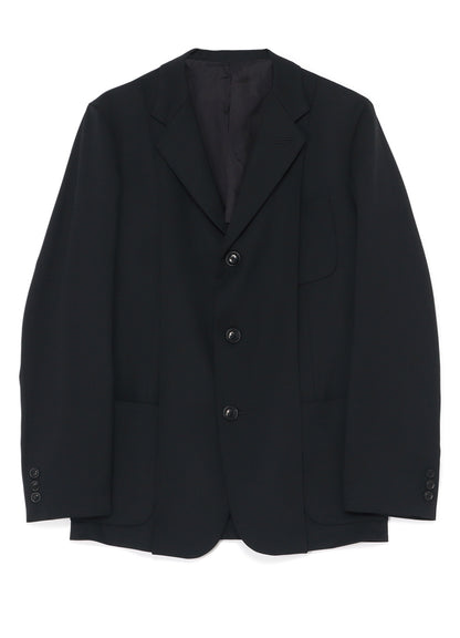 [Y's-Black Name]WOOL GABARDINE REVERSED LINING JACKET