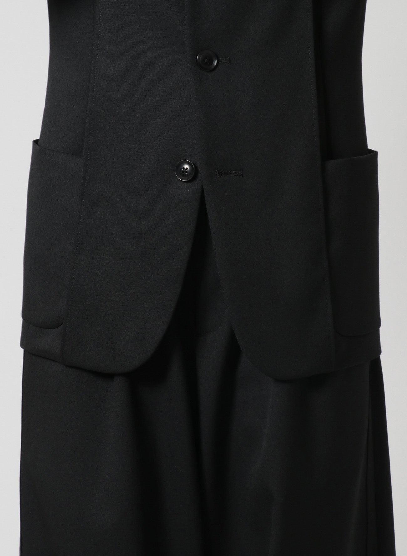 [Y's-Black Name]WOOL GABARDINE REVERSED LINING JACKET