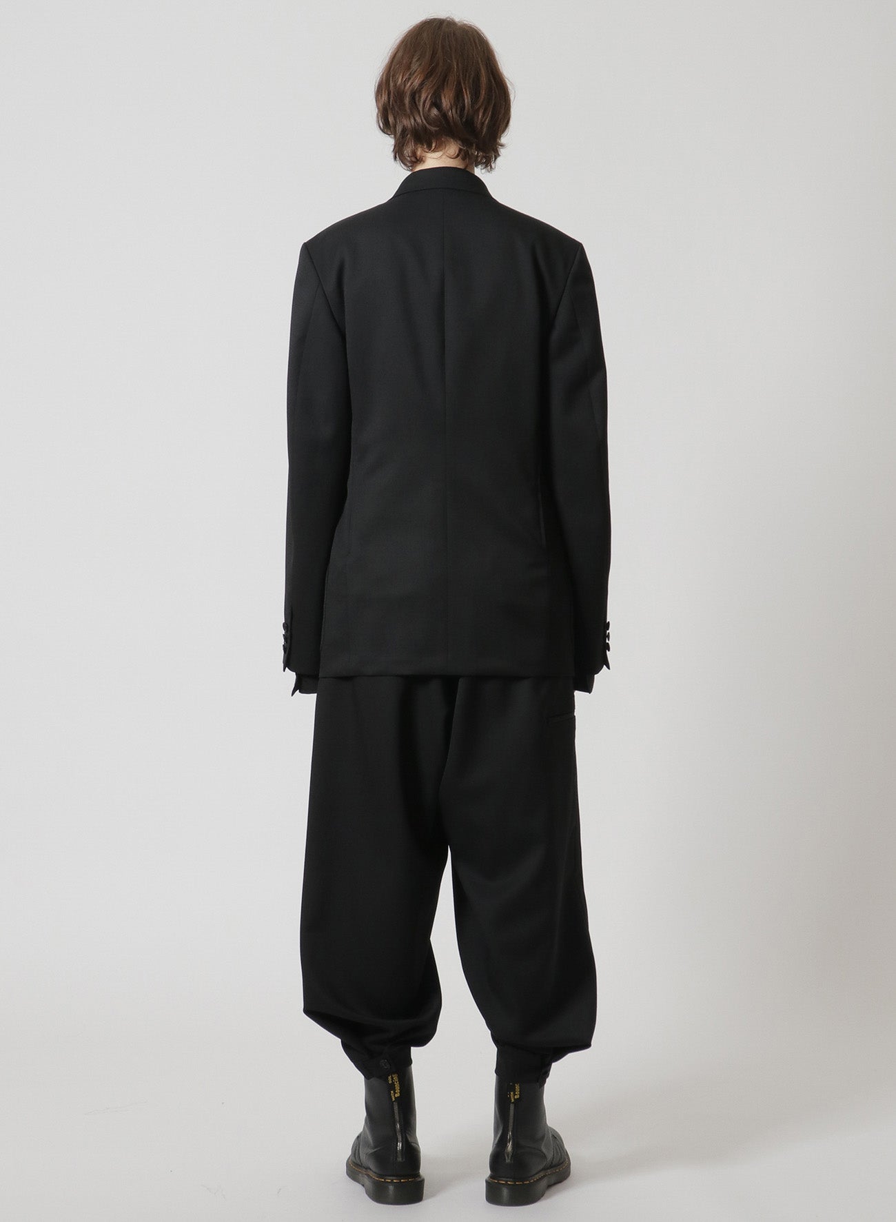 [Y's-Black Name]WOOL GABARDINE REVERSED LINING JACKET