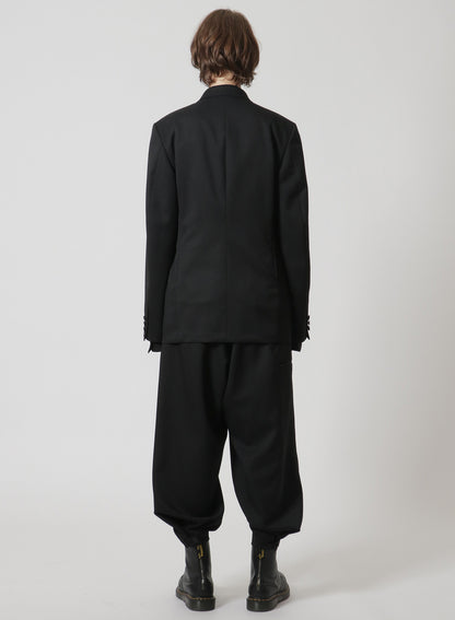 [Y's-Black Name]WOOL GABARDINE REVERSED LINING JACKET