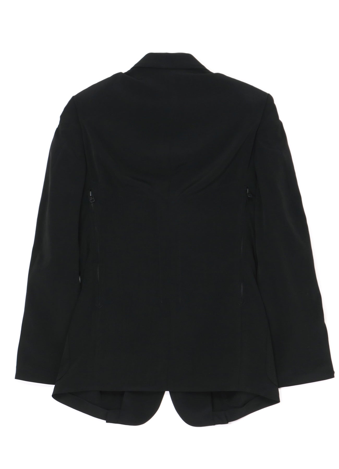 [Y's-Black Name]TRIACETATE POLYESTER CREPE de CHINE REVERSED LINING JACKET