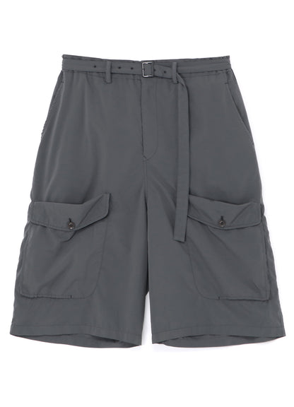 TYPEWRITER POLYESTER MILITARY-STYLE SHORTS