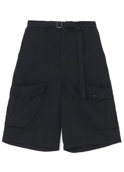 TYPEWRITER POLYESTER MILITARY-STYLE SHORTS