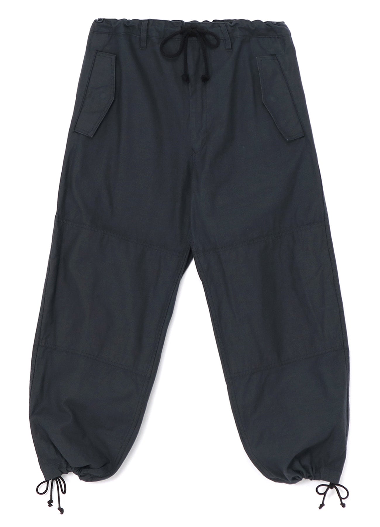 [Y's-Black Name]BACKSIDE SULFURIZATION SATIN PANTS WITH KNEE PADS