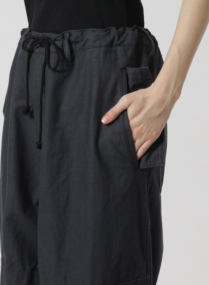 [Y's-Black Name]BACKSIDE SULFURIZATION SATIN PANTS WITH KNEE PADS