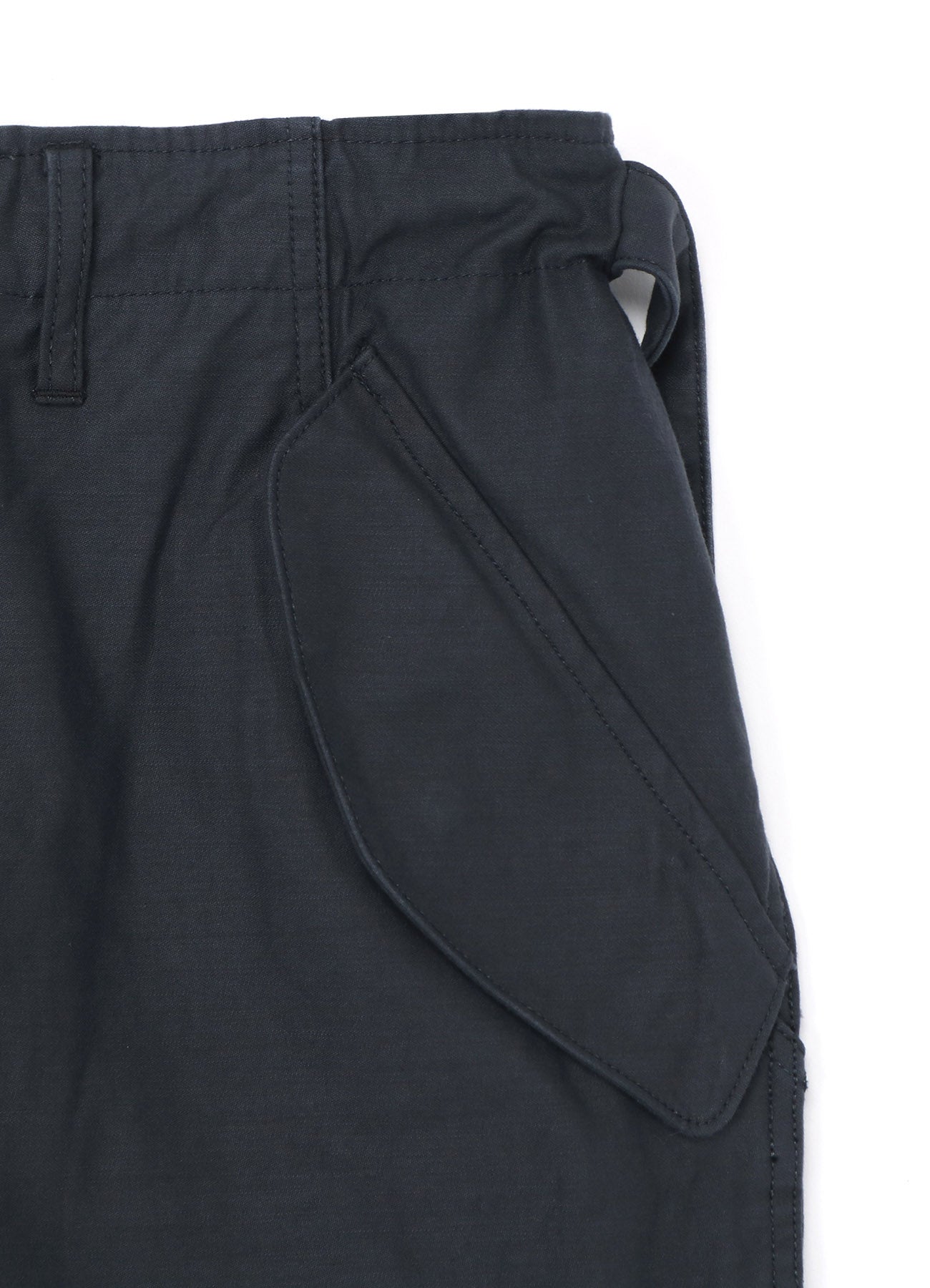 [Y's-Black Name]BACKSIDE SULFURIZATION SATIN WRAP PANTS WITH POCKETS