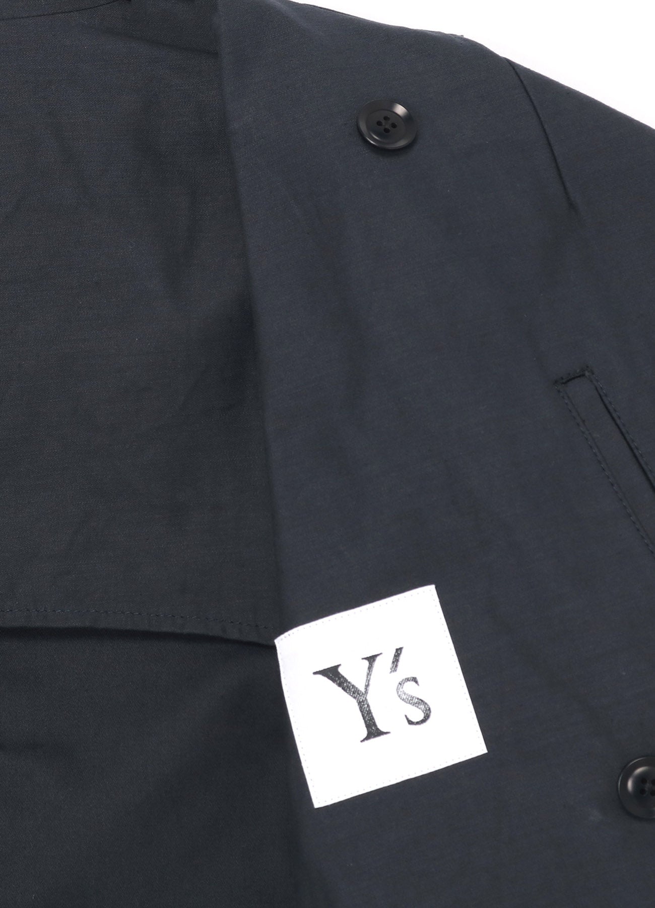 [Y's-Black Name]BACKSIDE SULFURIZATION SATIN SHORT FRONT BLOUSON