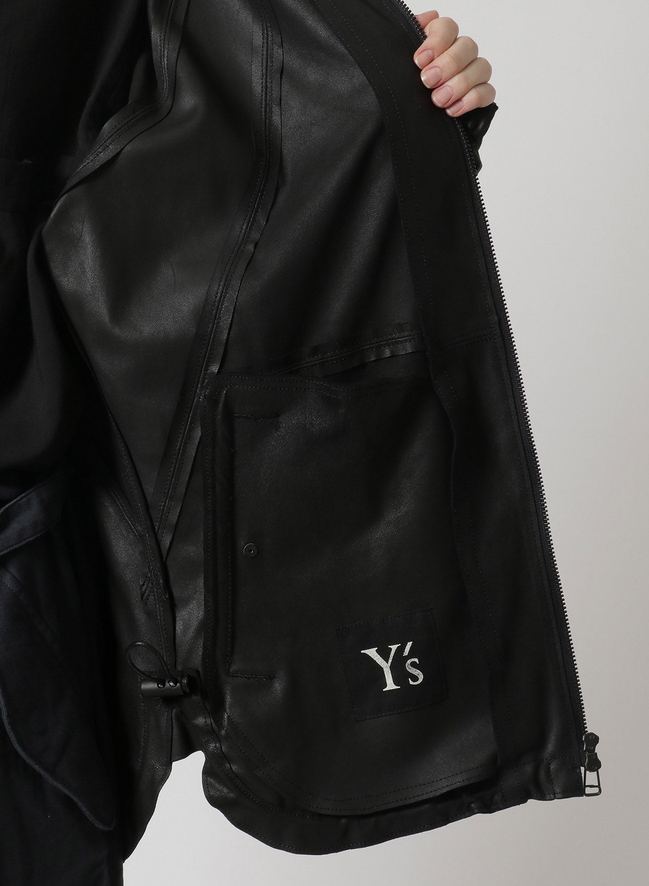 [Y's-Black Name]GOAT DOUBLE FACE ZIP UP RAGLAN SLEEVE BLOUSON