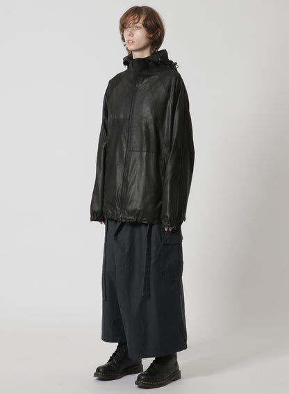 [Y's-Black Name]GOAT DOUBLE FACE ZIP UP RAGLAN SLEEVE BLOUSON