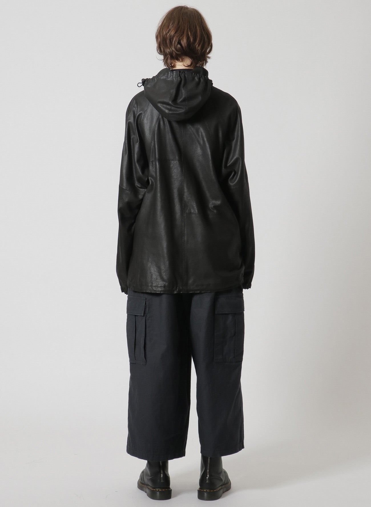 [Y's-Black Name]GOAT DOUBLE FACE ZIP UP RAGLAN SLEEVE BLOUSON