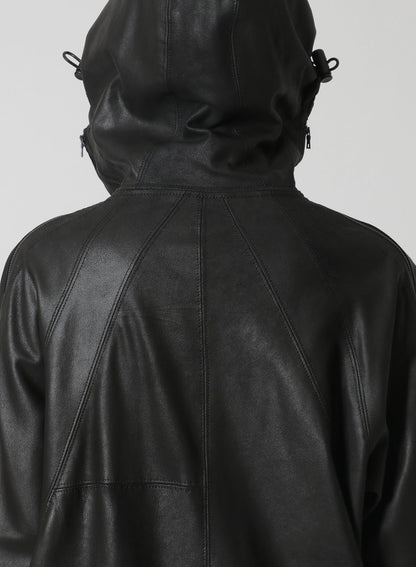 [Y's-Black Name]GOAT DOUBLE FACE ZIP UP RAGLAN SLEEVE BLOUSON