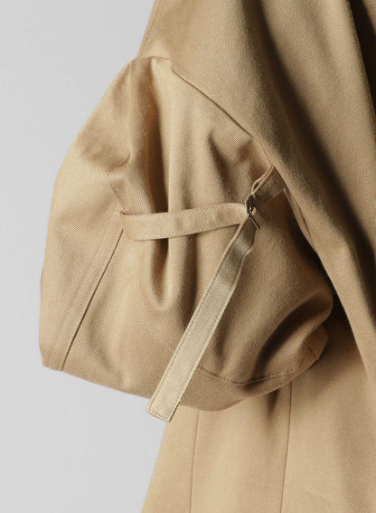 DOUBLE FACED TWILL NO COLLAR COAT