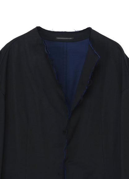 DOUBLE FACED TWILL NO COLLAR COAT