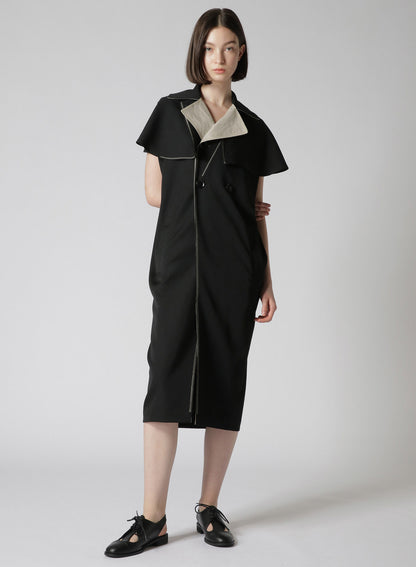 GABARDINE CAPE ATTACHED TRENCH COAT