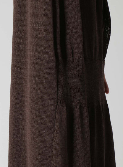 LINEN-LIKE COTTON LAYERED DRESS