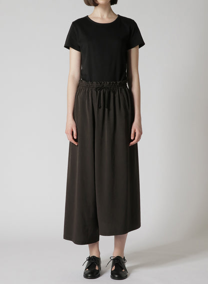 TRIACETATE POLYESTER CREPE de CHINE FRONT TUCK THICK PANTS