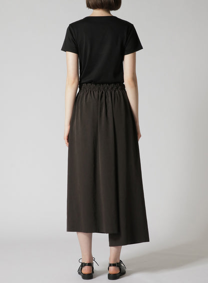 TRIACETATE POLYESTER CREPE de CHINE FRONT TUCK THICK PANTS