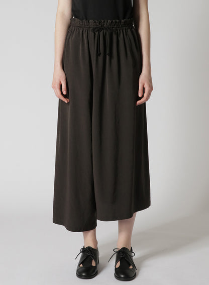 TRIACETATE POLYESTER CREPE de CHINE FRONT TUCK THICK PANTS