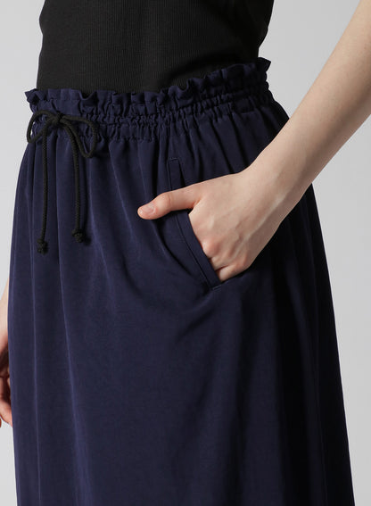 TRIACETATE POLYESTER CREPE de CHINE FRONT TUCK THICK PANTS