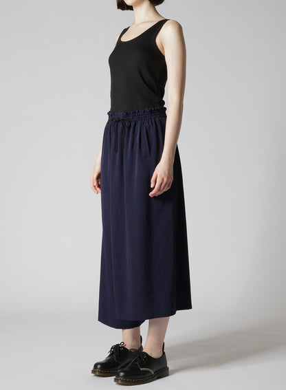 TRIACETATE POLYESTER CREPE de CHINE FRONT TUCK THICK PANTS