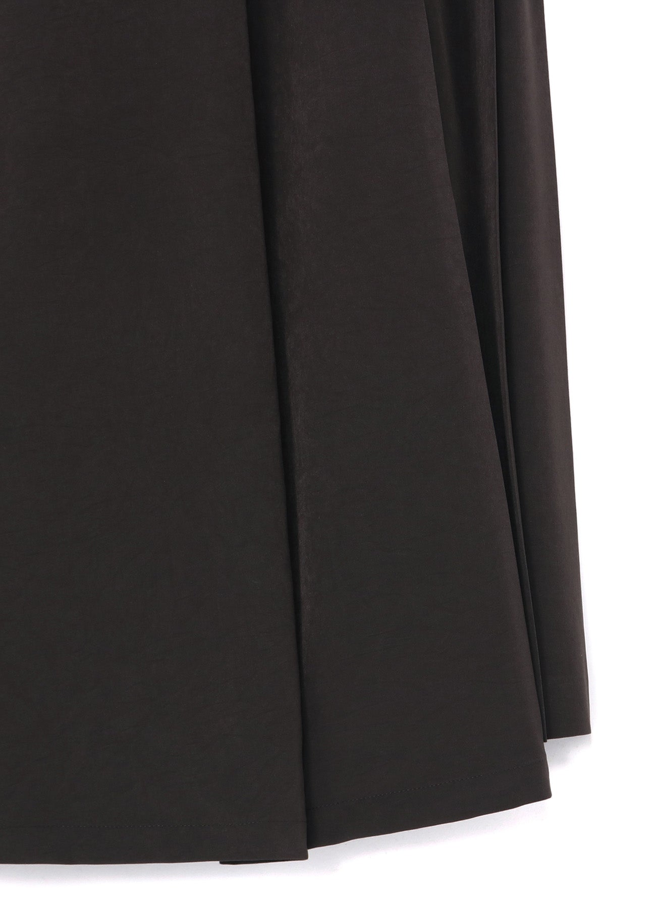 TRIACETATE POLYESTER CREPE de CHINE LEFT PLEATS LONG SKIRT