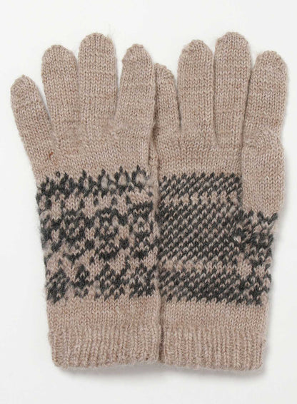 FAIR ISLE PATTERN GLOVES