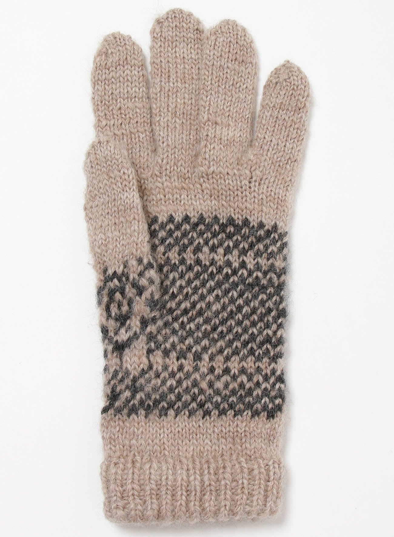 FAIR ISLE PATTERN GLOVES