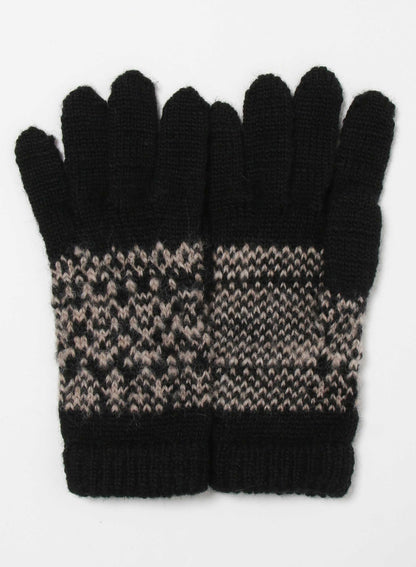 FAIR ISLE PATTERN GLOVES